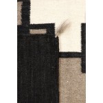 Pasargad Home Navajo Style Hand-Woven Wool Mocha Area Rug- 4' 2" X 6' 0"