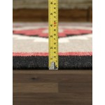 Pasargad Home Navajo Style Hand-Woven Wool Mocha Area Rug- 4' 0" X 6' 1"
