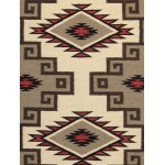 Navajo Style Hand-Woven Wool Mocha Area Rug- 3'11" X 5'11" PNT-280 4x6