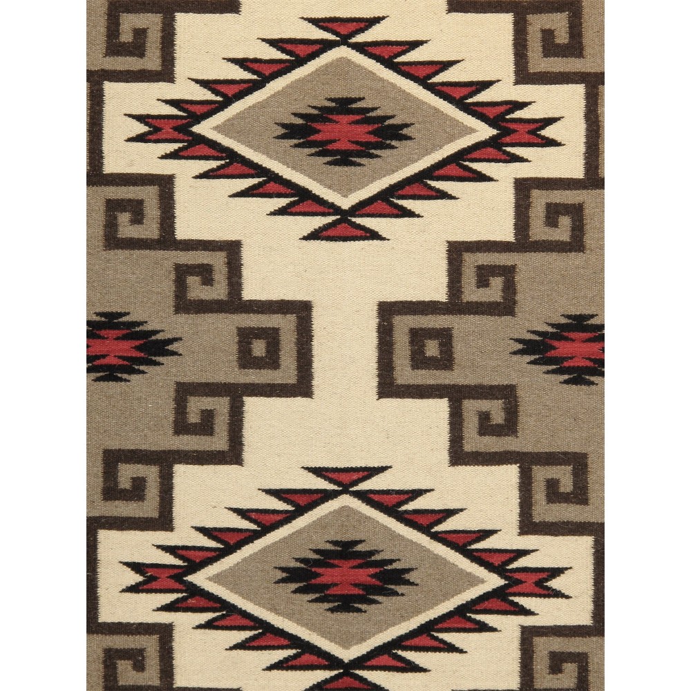 Navajo Style Hand-Woven Wool Mocha Area Rug- 3'11" X 5'11" PNT-280 4x6 Navajo Style Hand-Woven Wool Mocha Area Rug- 3'11" X 5'11" PNT-280 4x6