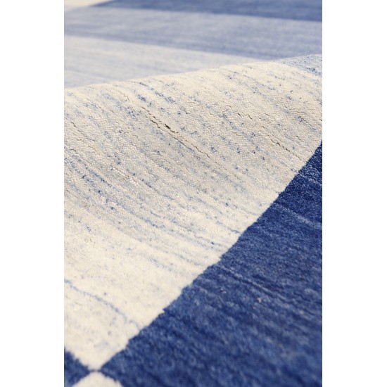 Gramercy Hand-Loomed Silk & Wool Blue Area Rug- 4' 0" X 6' 0" AR-07 4x6