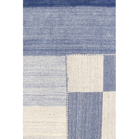 Gramercy Hand-Loomed Silk & Wool Blue Area Rug-10' 0" X 14' 0" AR-07 10x14