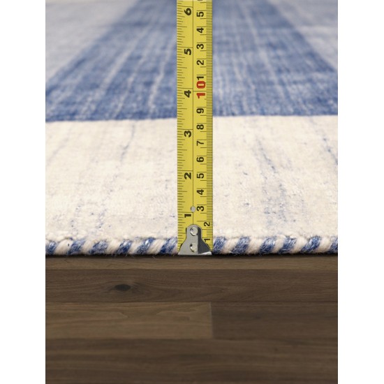 Gramercy Hand-Loomed Silk & Wool Blue Area Rug-10' 0" X 14' 0" AR-07 10x14
