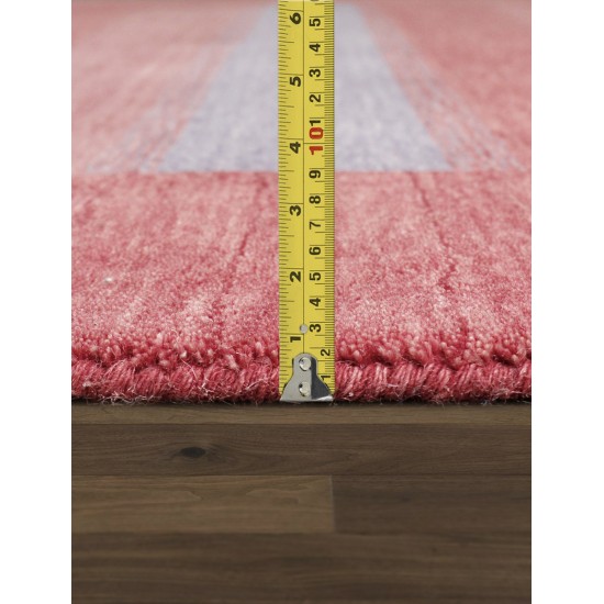 Pasargad Home Gramercy Hand-Loomed Silk & Wool Red Area Rug- 4' 0" X 6' 0"