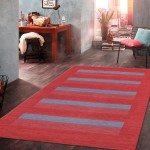 Pasargad Home Gramercy Hand-Loomed Silk & Wool Red Area Rug- 5' 0" X 7' 0"