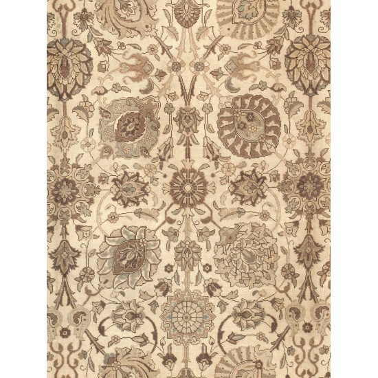 Pasargad Home Antique Tabriz Hand-Knotted Wool Area Rug