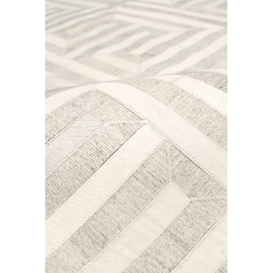 Pasargad Home Galaxy Cowhide & Silk Multicolor Area Rug- 8' 0" X 10' 0"