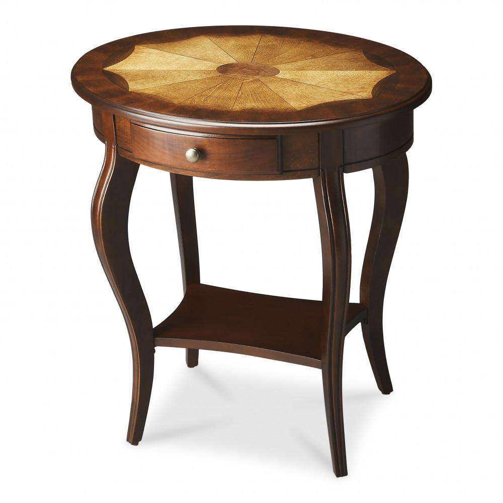 Jeanette Cherry Oval Accent Table, 532024