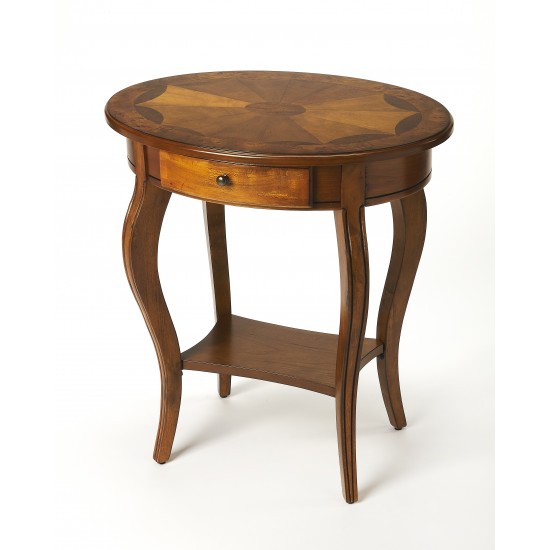 Jeanette Olive Ash Oval Accent Table, 532101