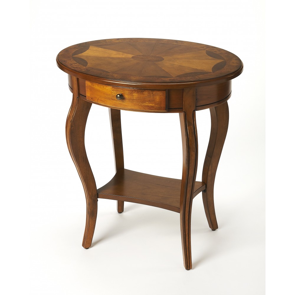 Jeanette Olive Ash Oval Accent Table, 532101 Jeanette Olive Ash Oval Accent Table, 532101