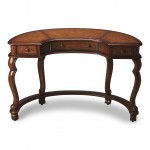 Brava Faux Leather Demilune Desk, 627070