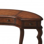 Brava Faux Leather Demilune Desk, 627070