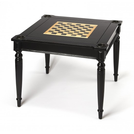 Vincent Black Licorice Multi-Game Card Table, 837111