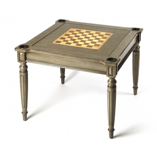 Vincent Silver Satin Multi Game Table, 837148