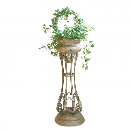 Budapest Metal & Stone Pedestal Planter, 935070