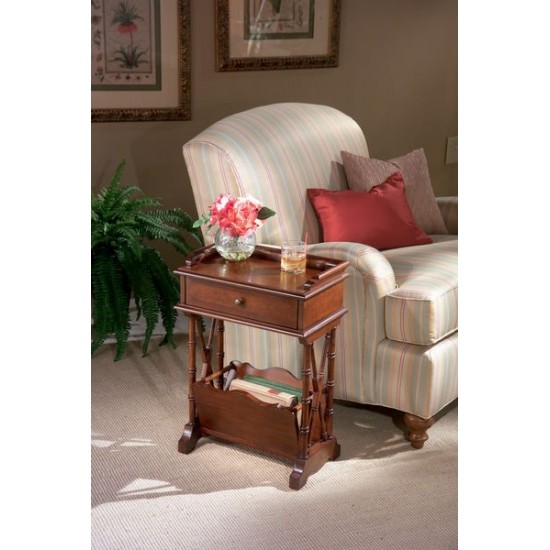 Cummings Cherry Storage End Table, 999024