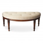 Tamara Olive Ash Demilune Bench, 1120101