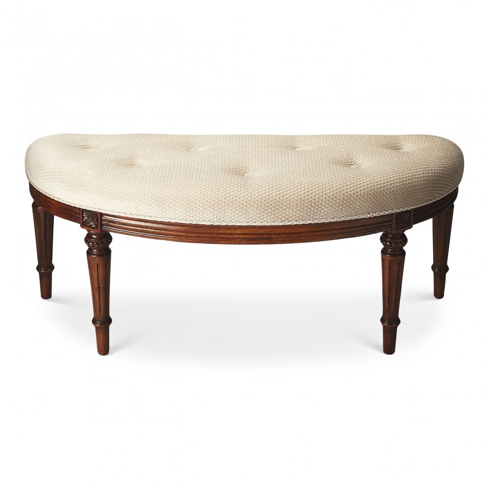 Tamara Olive Ash Demilune Bench, 1120101 Tamara Olive Ash Demilune Bench, 1120101