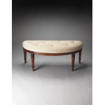 Tamara Olive Ash Demilune Bench, 1120101