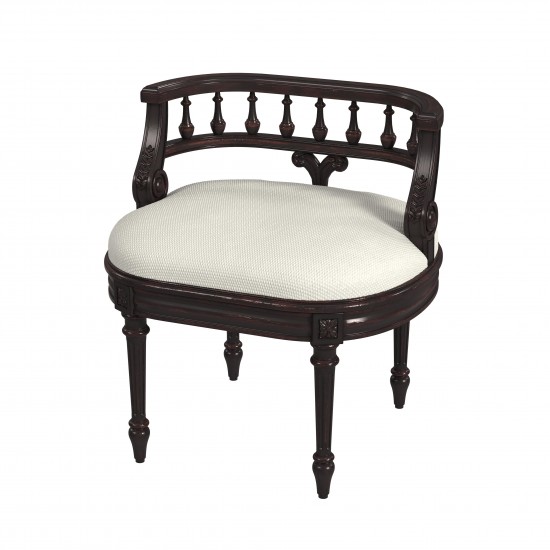 Hathaway Crackled Crimson Vanity Seat, 1218227