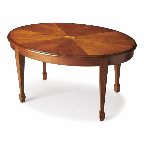 Clayton Olive Ash Oval Coffee Table, 1234101