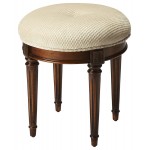 Bernadette Brown Upholstered Vanity Stool, 1250101