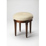 Bernadette Brown Upholstered Vanity Stool, 1250101