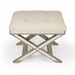 Marlo Mirrored Vanity Stool, 1253146