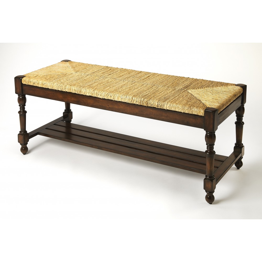 Woven Wicker Bench, 1299070