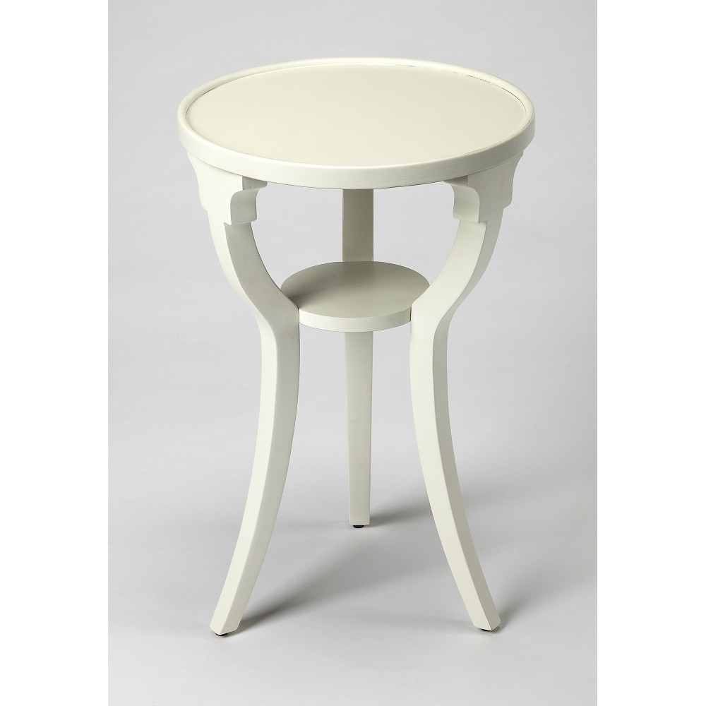 Dalton Cottage White Round Accent Table, 1328222