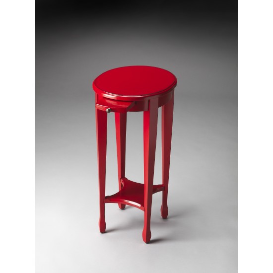 Arielle Red Round Accent Table, 1483293
