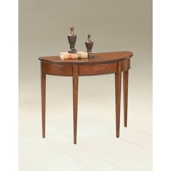 Hampton Cherry Demilune Console Table, 1533024