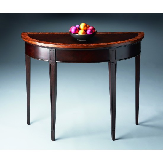 Hampton Cherry Nouveau Demilune Console Table, 1533211