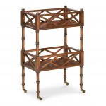 Foster Cherry 2 Tier Bar Cart, 1565024