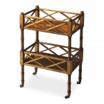 Foster Olive Ash 2 Tier Bar Cart, 1565101