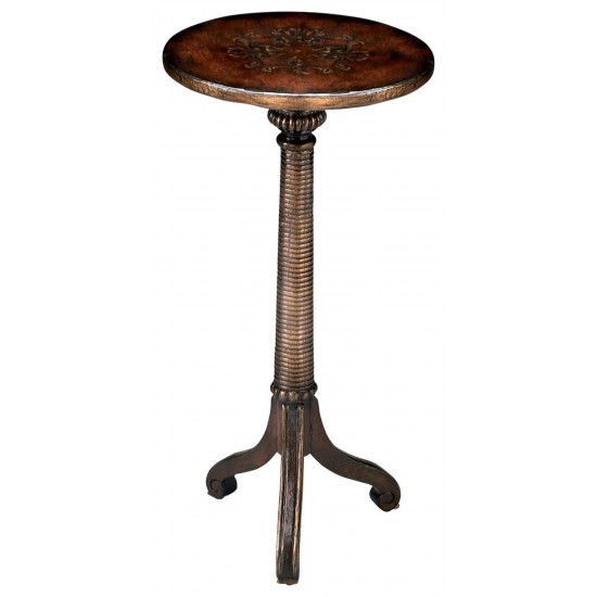 Florence Brown And Gold Pedestal Table, 1583119