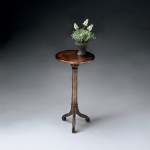 Florence Brown And Gold Pedestal Table, 1583119