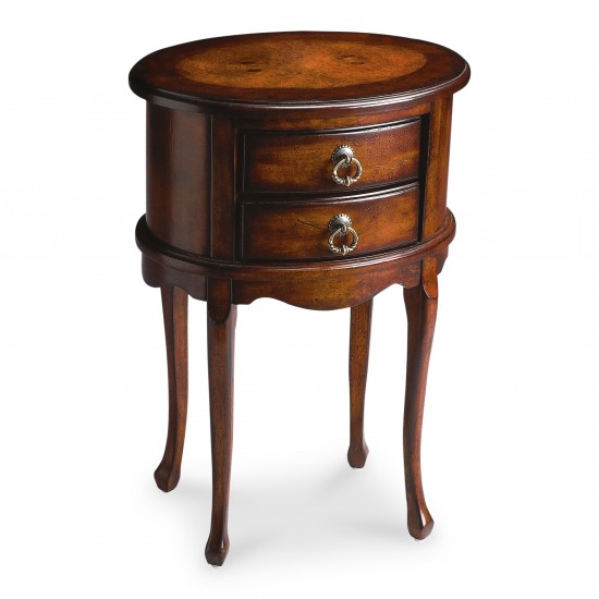 Whitley Cherry Oval Side Table, 1589024