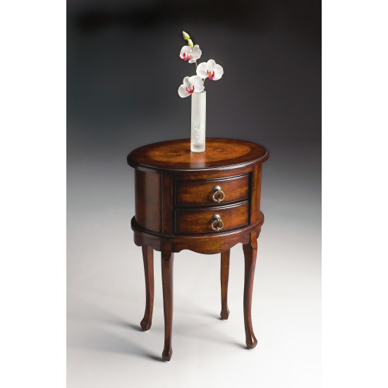 Whitley Cherry Oval Side Table, 1589024