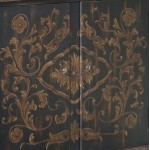 Leyden European Black Painted Console Cabinet, 1737177