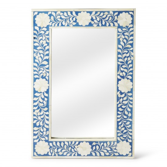 Olivia Blue Bone Inlay Wall Mirror, 1855070