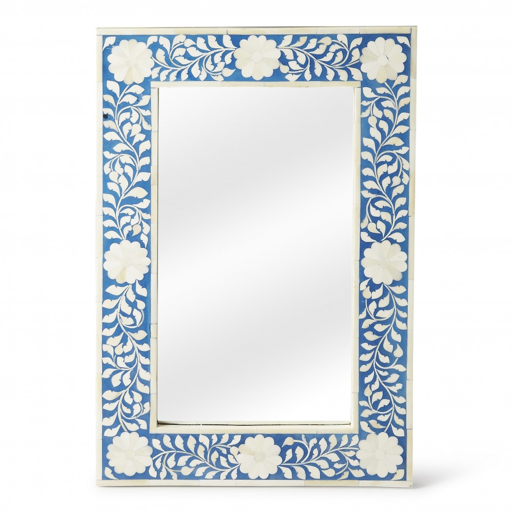 Olivia Blue Bone Inlay Wall Mirror, 1855070
