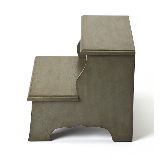 Melrose Silver Satin Step Stool, 1922148