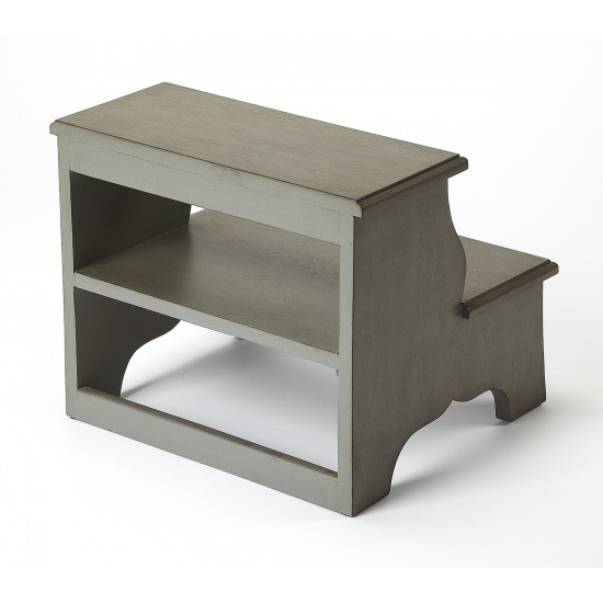 Melrose Silver Satin Step Stool, 1922148