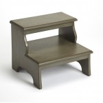 Melrose Silver Satin Step Stool, 1922148