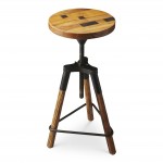 Hinton Reclaimed Wood Revolving Bar Stool, 2048025