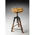 Hinton Reclaimed Wood Revolving Bar Stool, 2048025