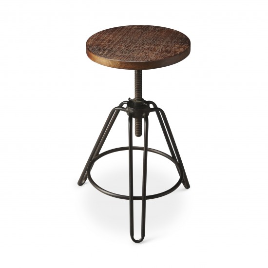 Trenton Metal & Wood Revolving Bar Stool, 2050025