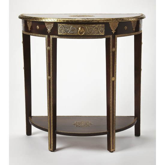 Ranthore Brass Demilune Console Table, 2054290