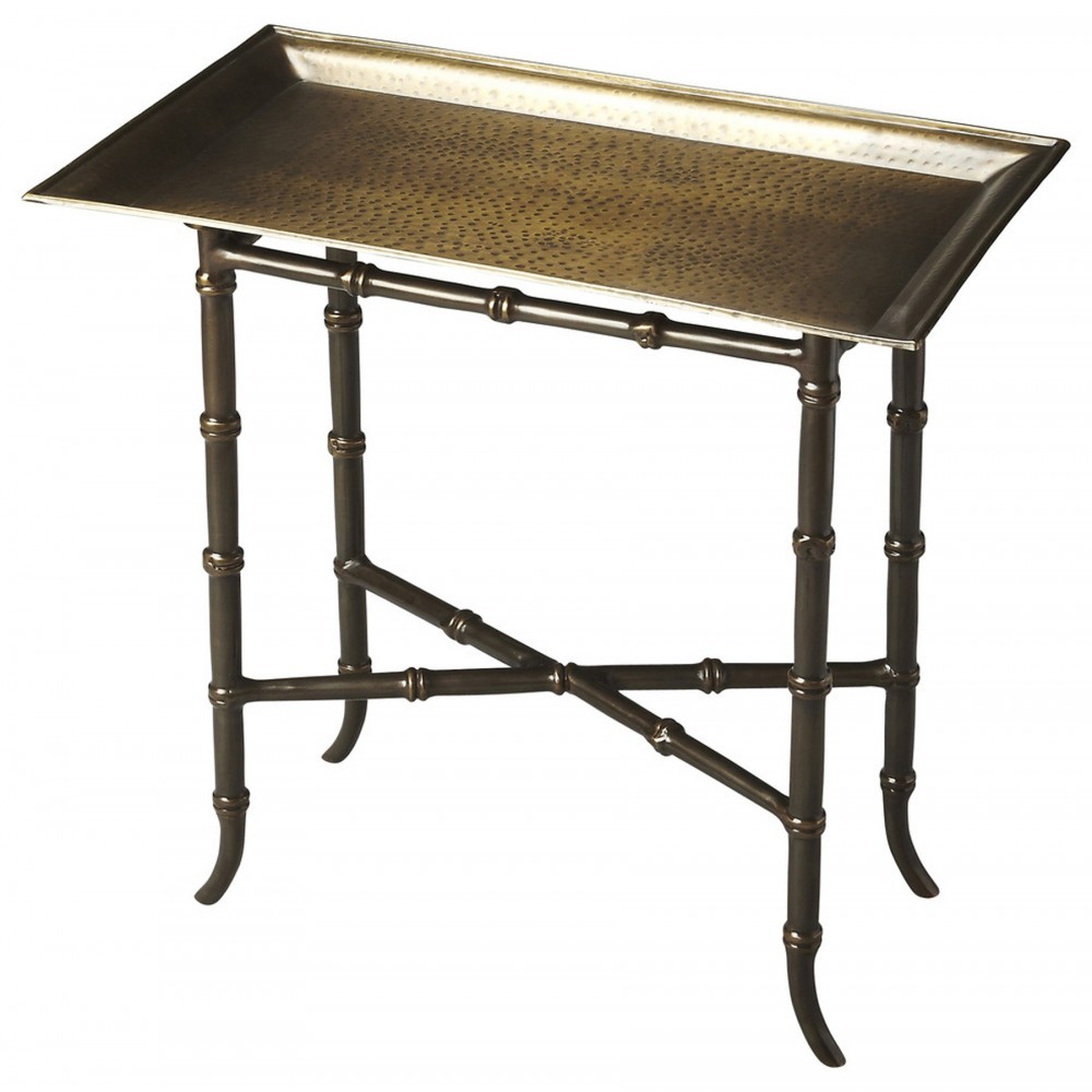 Meiling Antique Brass Tray Table, 2399025